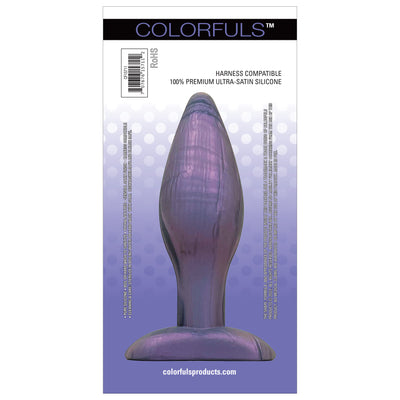 Colorfuls Shades of Silk Large Purple Butt Plug