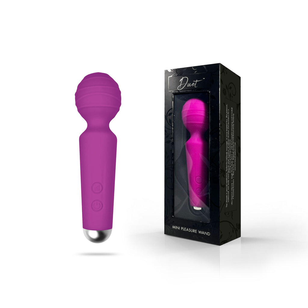 Duet Purple Mini Pleasure Wand Vibrating Massager Duet Purple Mini Pleasure Wand Vibrating Massager