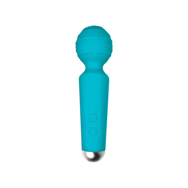 Duet Teal Mini Pleasure Wand Vibrating Massager Duet Teal Mini Pleasure Wand Vibrating Massager