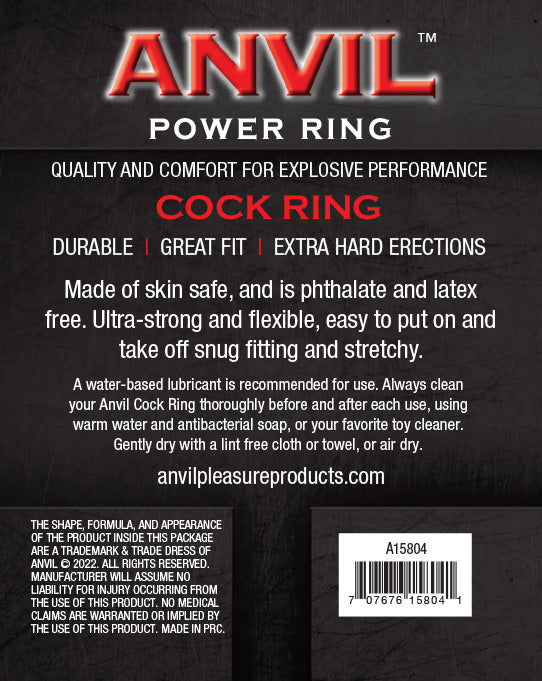 Anvil Red/Black Power Ring