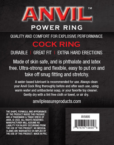 Anvil Blue/Black Power Ring