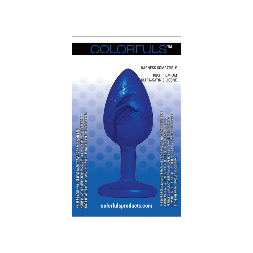 Colorfuls Shades of Silk Blue Jewel Plug