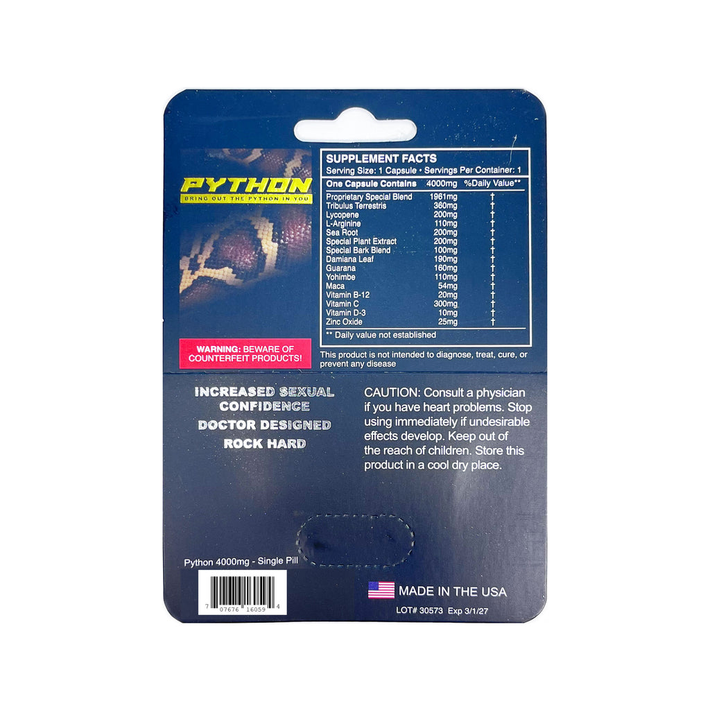 Python Way Korean Supplement Python 4K Male Performance Supplement 2 Pack