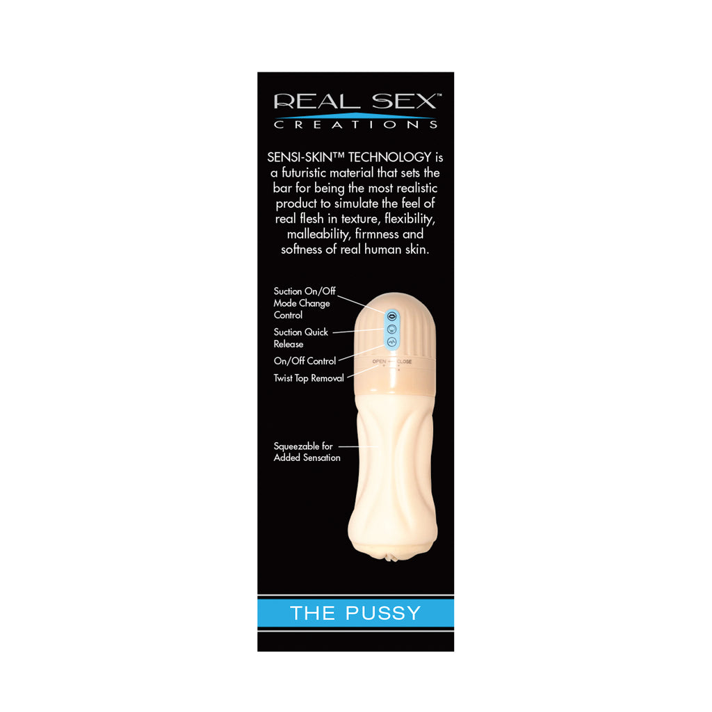 Real Sex Creations Sensi Skin The Pussy Sucking Vibrating Masturbator Real Sex Creations Sensi Skin The Pussy Sucking Vibrating Masturbator