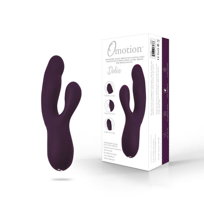 THE OMOTION DELIA TRIPLE ACTION RABBIT VIBRATOR - PURPLE THE OMOTION DELIA TRIPLE ACTION RABBIT VIBRATOR - PURPLE
