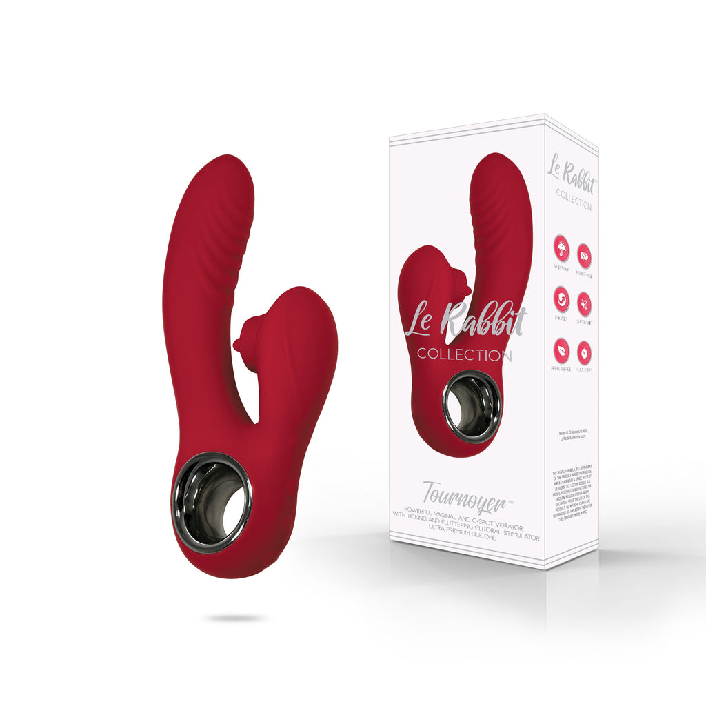 THE LE RABBIT DUAL ACTION VIBRATOR - RED THE LE RABBIT DUAL ACTION VIBRATOR - RED