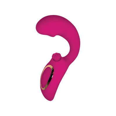 THE OMOTION ROSE DUAL ACTION HEATING AND THUMPING VIBRATOR