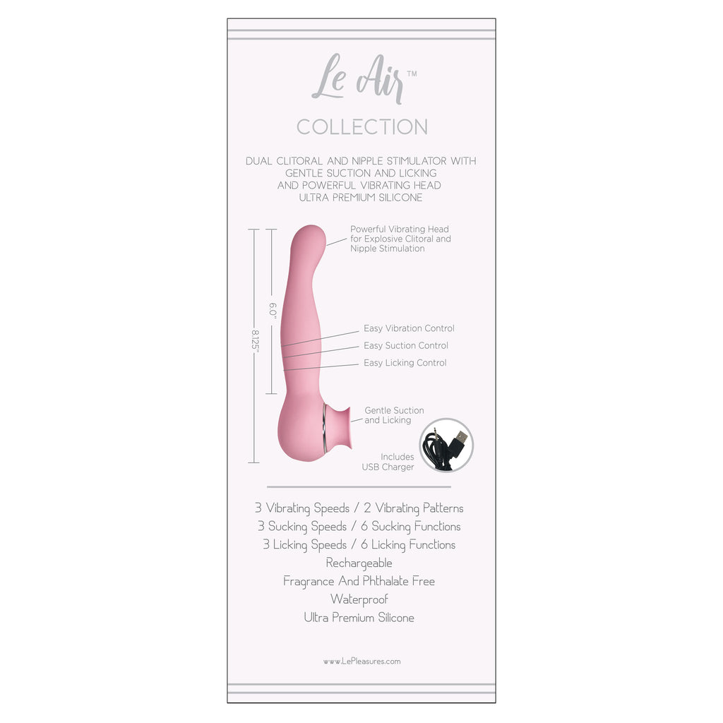 THE LE AIR COLLECTION SUCCION VIBRATING CLITORAL SUCTION STIMULATOR