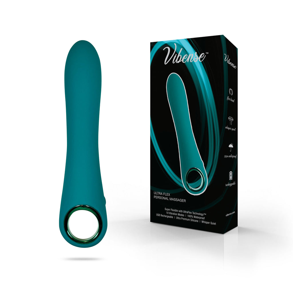 Ultra Flex Personal Massager Vibrator by Vibense in Teal