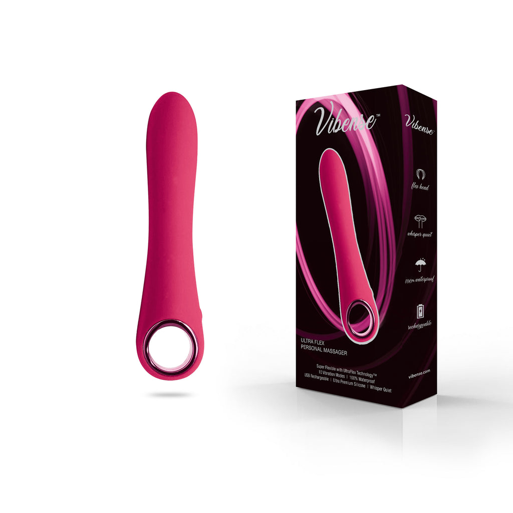 Ultra Flex Personal Massager Vibrator by Vibense in Pink