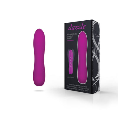 Dazzle Rechargeable Flexible Bullet Vibrator in Purple