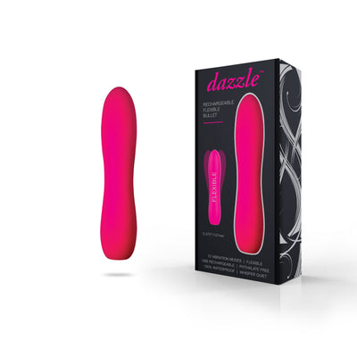 Dazzle Rechargeable Flexible Bullet Vibrator in Pink