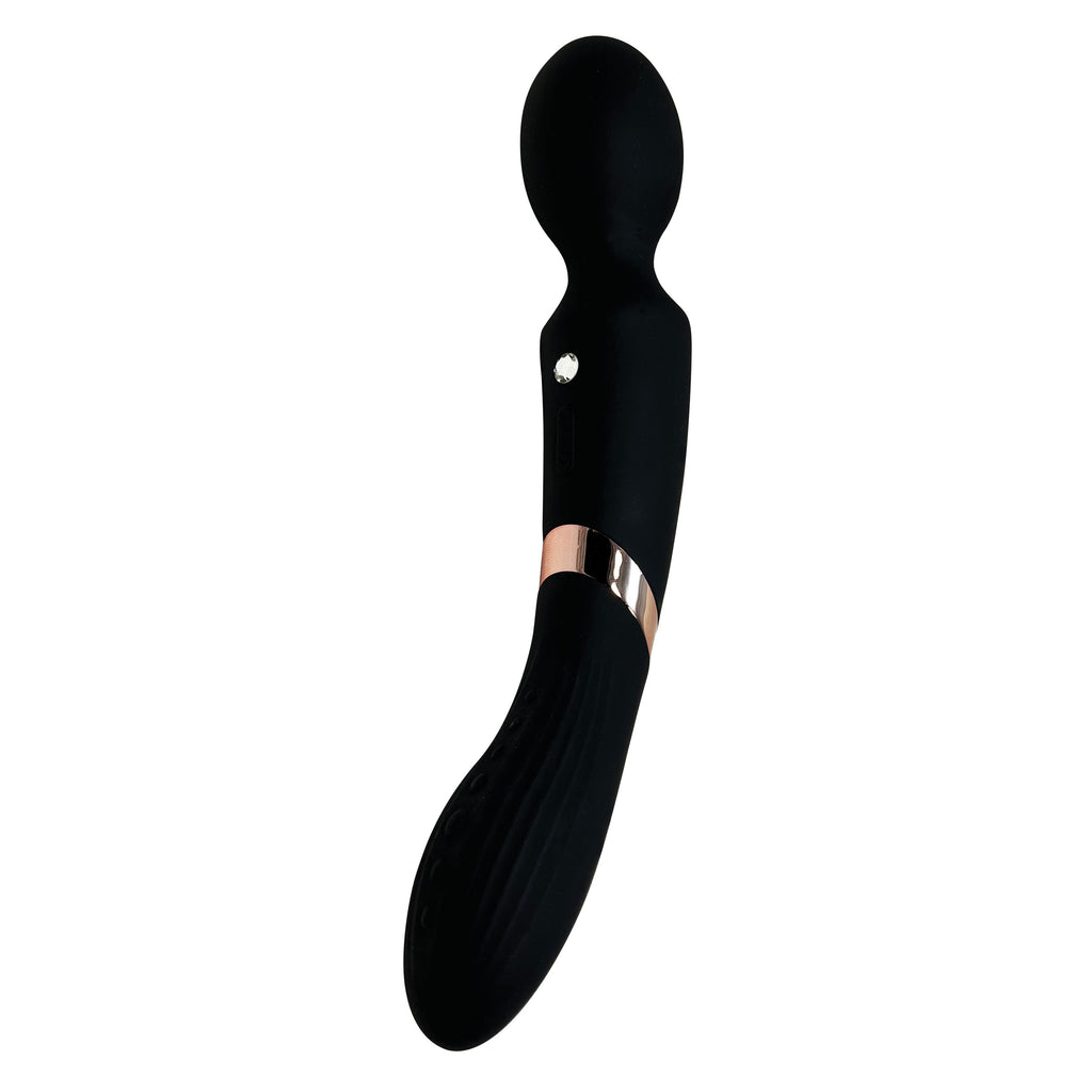 THE LE MAGIQUE COLLECTION GEMME BULBE DUAL ACTION VIBRATOR - BLACK