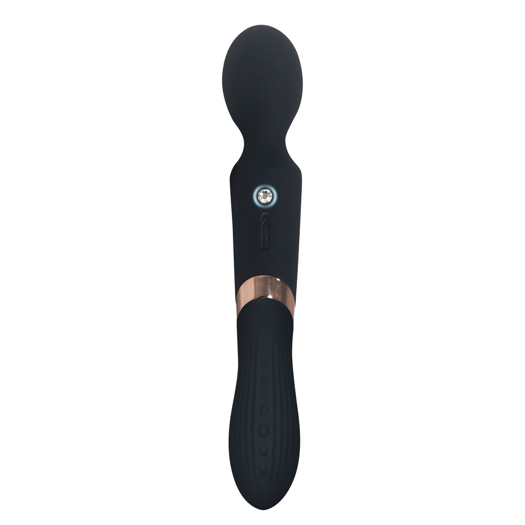 THE LE MAGIQUE COLLECTION GEMME BULBE DUAL ACTION VIBRATOR - BLACK