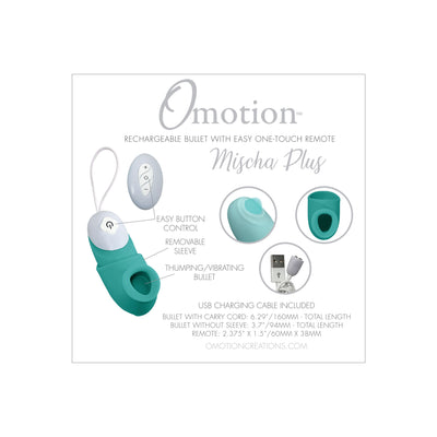 THE OMOTION MISCHA PLUS THUMPER BULLET VIBRATOR WITH REMOTE