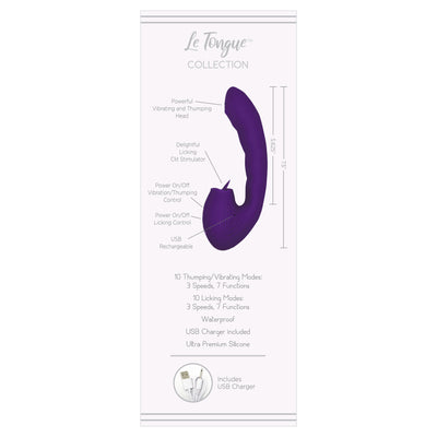 Cogner Licking Thumping Vibrator by Le Tongue in Purple