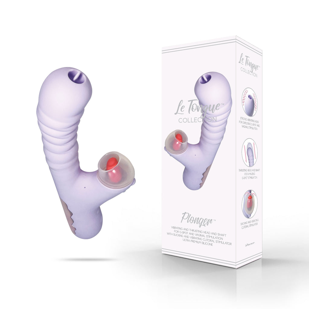 Le Tongue Collection Lavender Plonger Vibrating Personal Massager