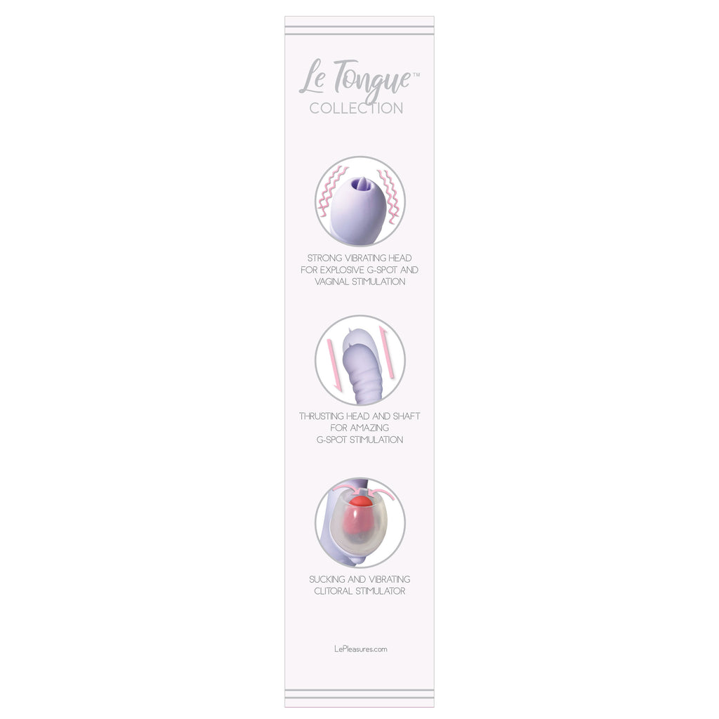 Le Tongue Collection Lavender Plonger Vibrating Personal Massager