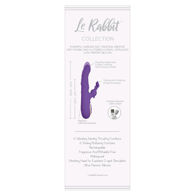 Swirl Plus Swirling and Thrusting Vibrator by Le Rabbit in Purple