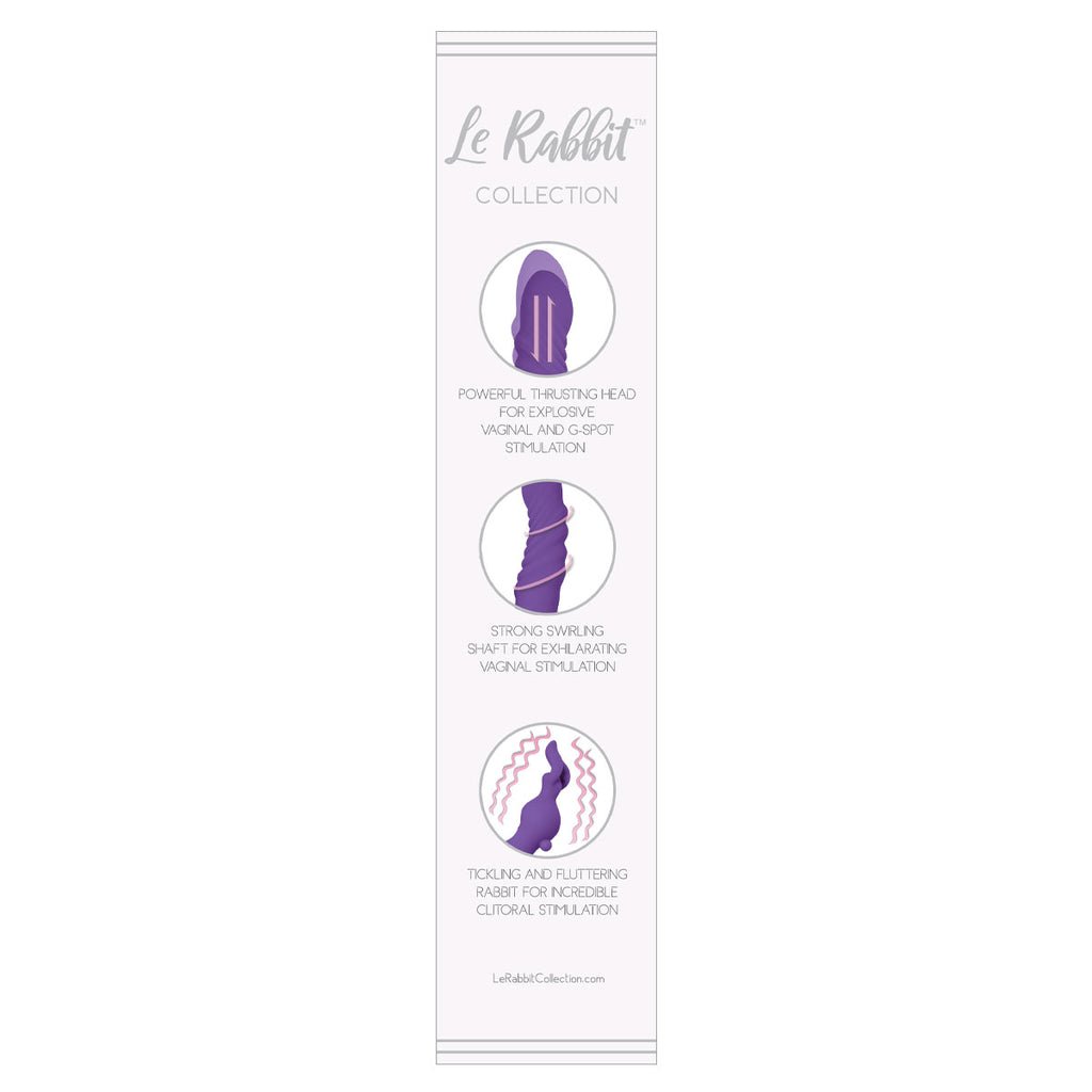 Swirl Plus Swirling and Thrusting Vibrator by Le Rabbit in Purple