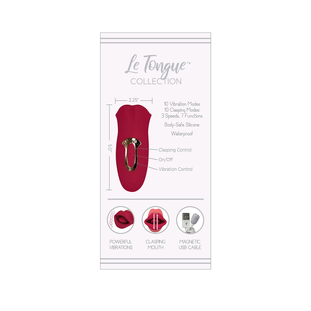 THE LE TONGUE LEVRES VIBRATING TONGUE MASSAGER - RED