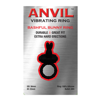 Anvil Bashful Bunny Vibrating Cock Ring in Black