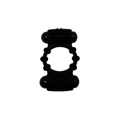 Anvil Dual Bullet Vibrating Cock Ring in Black