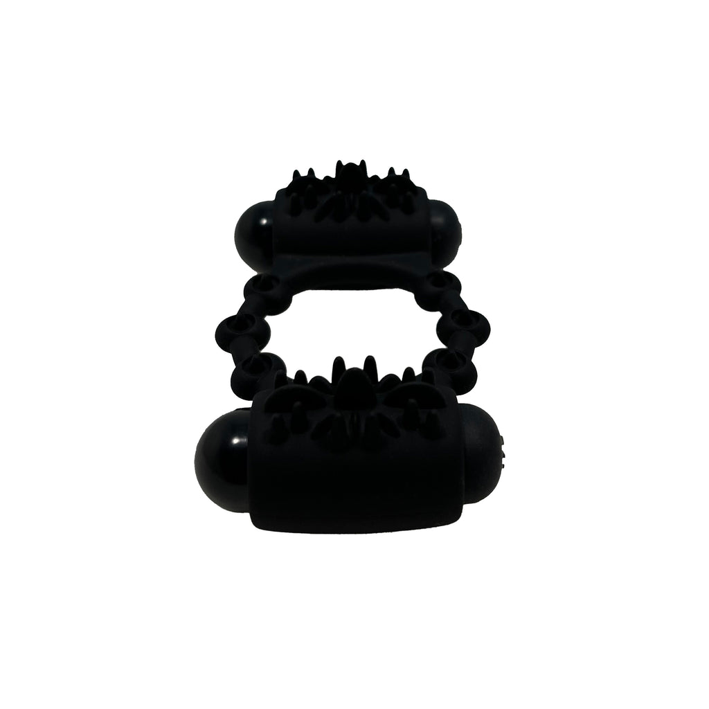 Anvil Dual Bullet Vibrating Cock Ring in Black