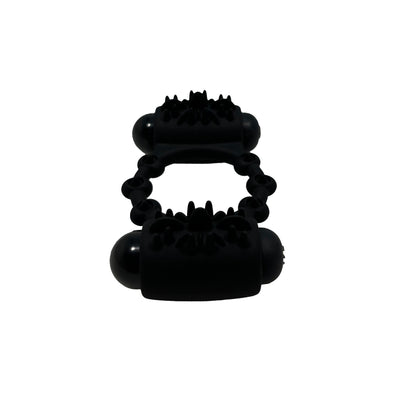 Anvil Dual Bullet Vibrating Cock Ring in Black