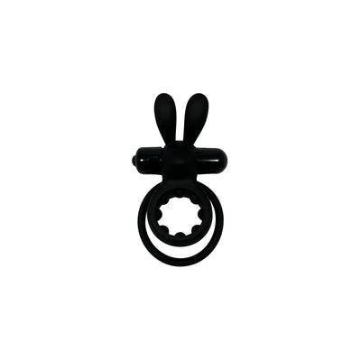 Anvil Dual Bunny Vibrating Cock Ring in Black