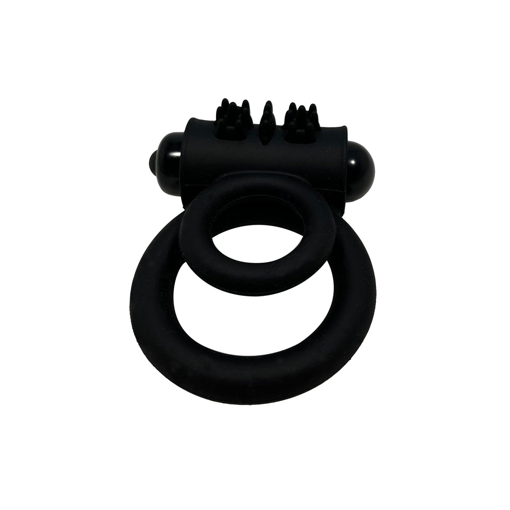 Anvil Dual Bunny Vibrating Cock Ring in Black