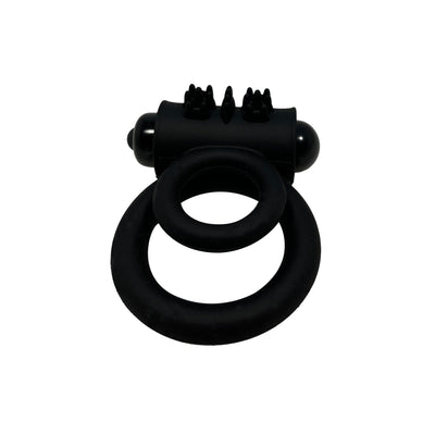 Anvil Dual Bunny Vibrating Cock Ring in Black