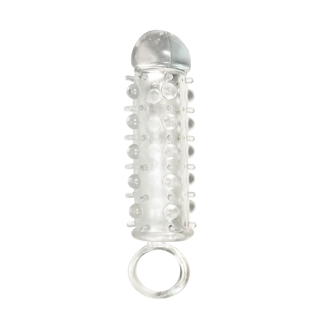 Extension Collection Pleasure Sleeve with Scrotum Support Ring - Clear Extension Collection Pleasure Sleeve with Scrotum Support Ring - Clear