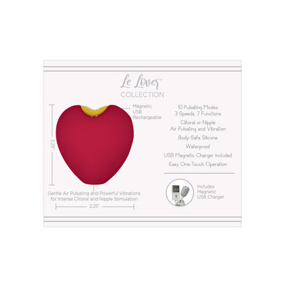 THE LE LOVER COLLECTION AMOR AIR PULSATING CLITORAL STIMULATOR - RED