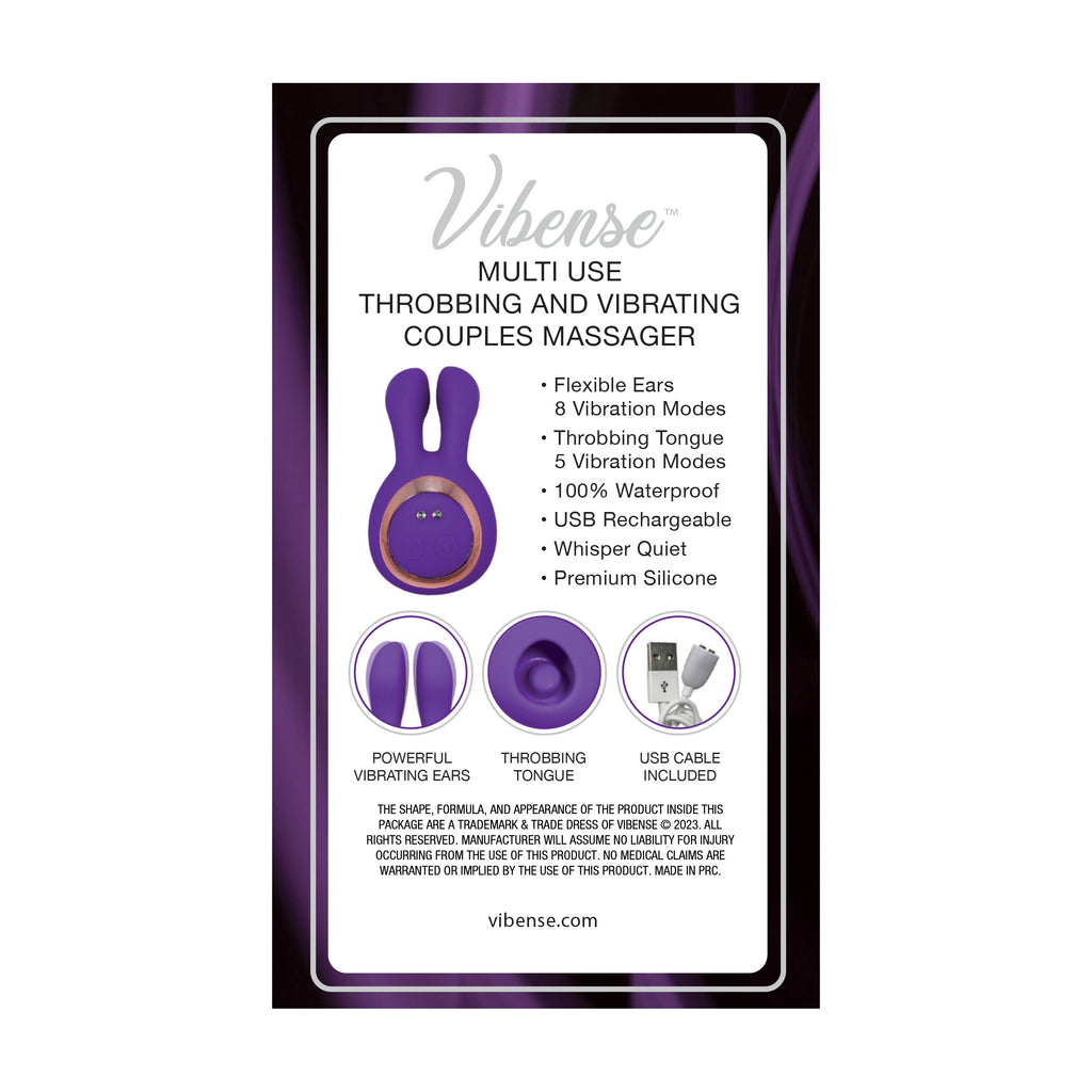 THE VIBENSE VOUS XCITE DUAL ACTION VIBRATOR - PURPLE