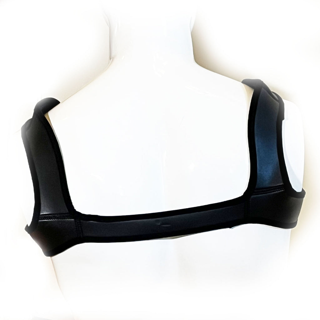 Men's Neoprene Bulldog Harness - Chest Harness by Fetish Pleasure Play in Black