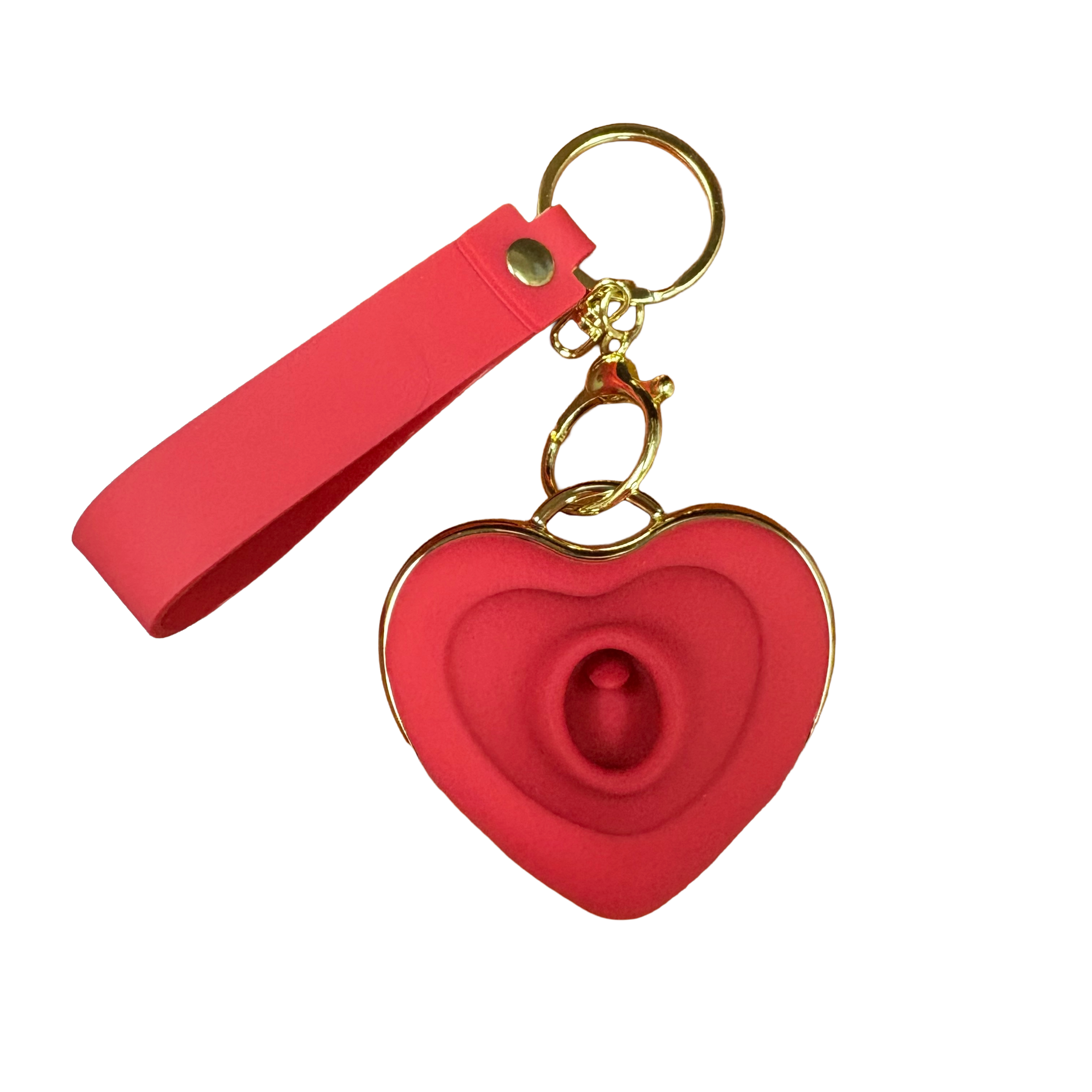 Le Heart Flutter Vibe Keychain in Red