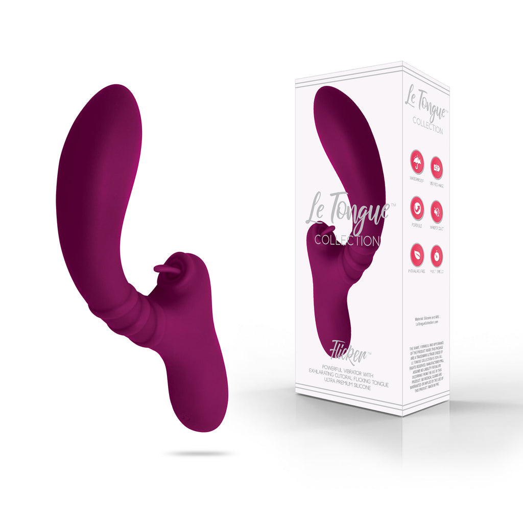 Le Tongue Flicker Clitoral & G-Spot Vibrator Le Tongue Flicker Clitoral & G-Spot Vibrator