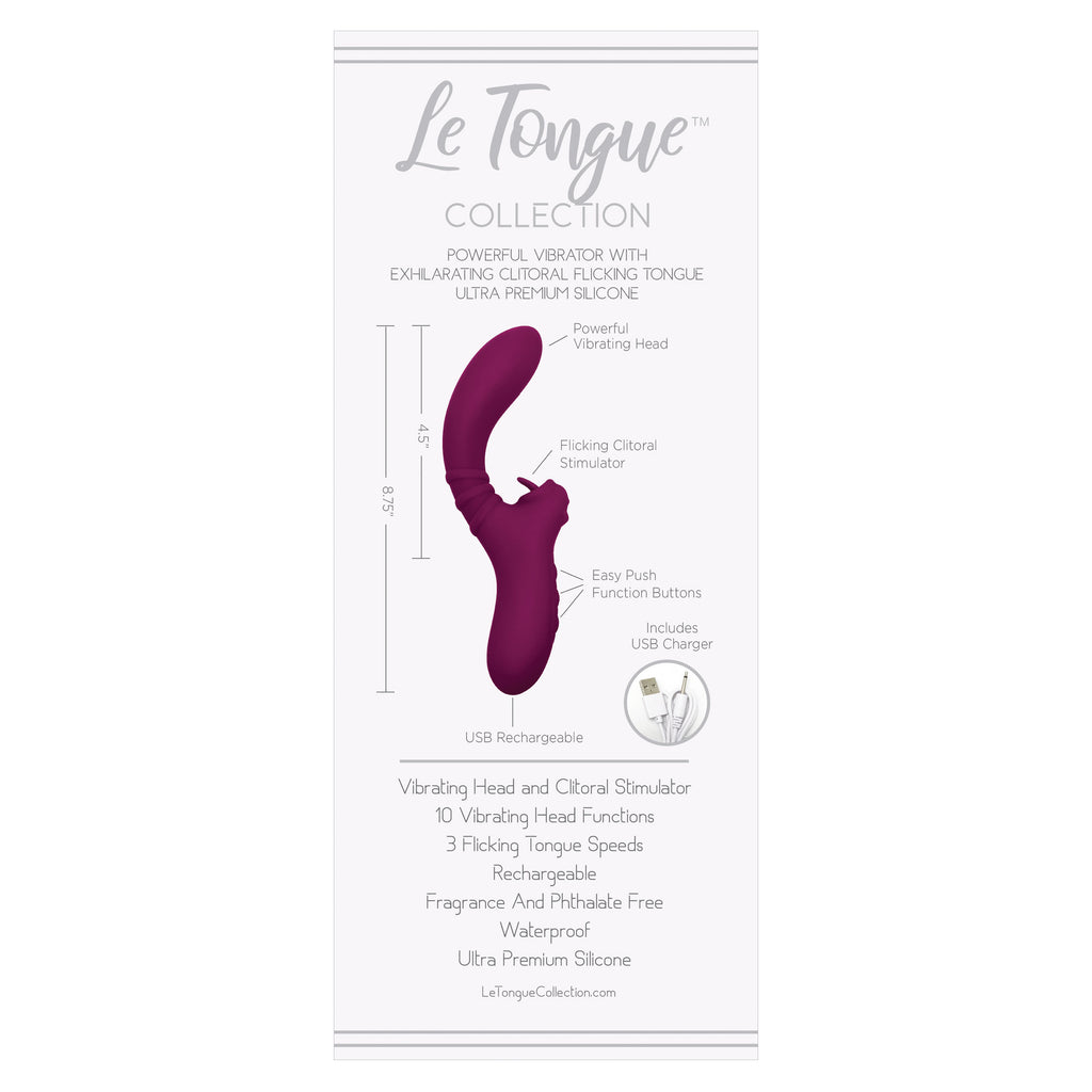 Le Tongue Flicker Clitoral & G-Spot Vibrator Le Tongue Flicker Clitoral & G-Spot Vibrator