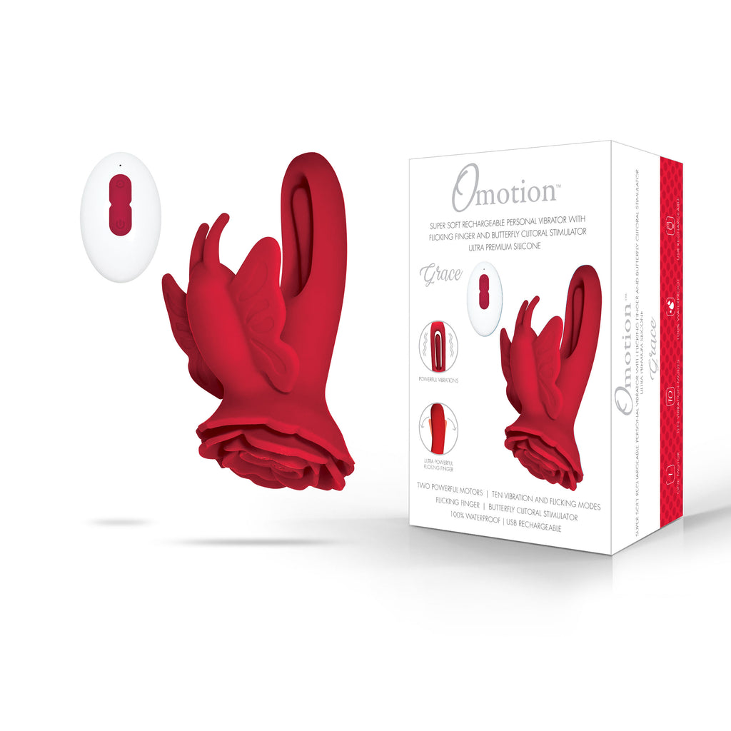 Omotion Grace Flickering Finger and Butterfly Clitoral Stimulator