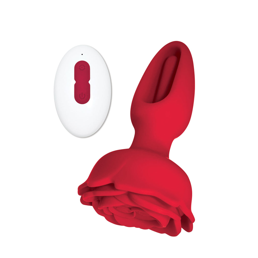 Omotion Veronica Rose Rechargeable Plug Vibrator With Flicking Finger Omotion Veronica Rose Rechargeable Plug Vibrator With Flicking Finger