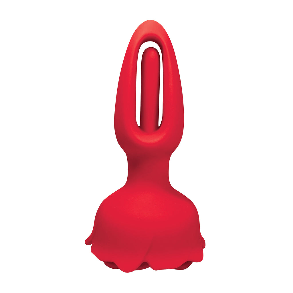 Omotion Veronica Rose Rechargeable Plug Vibrator With Flicking Finger Omotion Veronica Rose Rechargeable Plug Vibrator With Flicking Finger