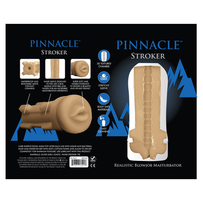 Pinnacle Realistic Blowjob Masturbator Stroker in Brown