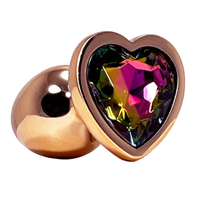 Small Rose Gold Jeweled Princess Plug Butt Plug by Fetish Pleasure Play