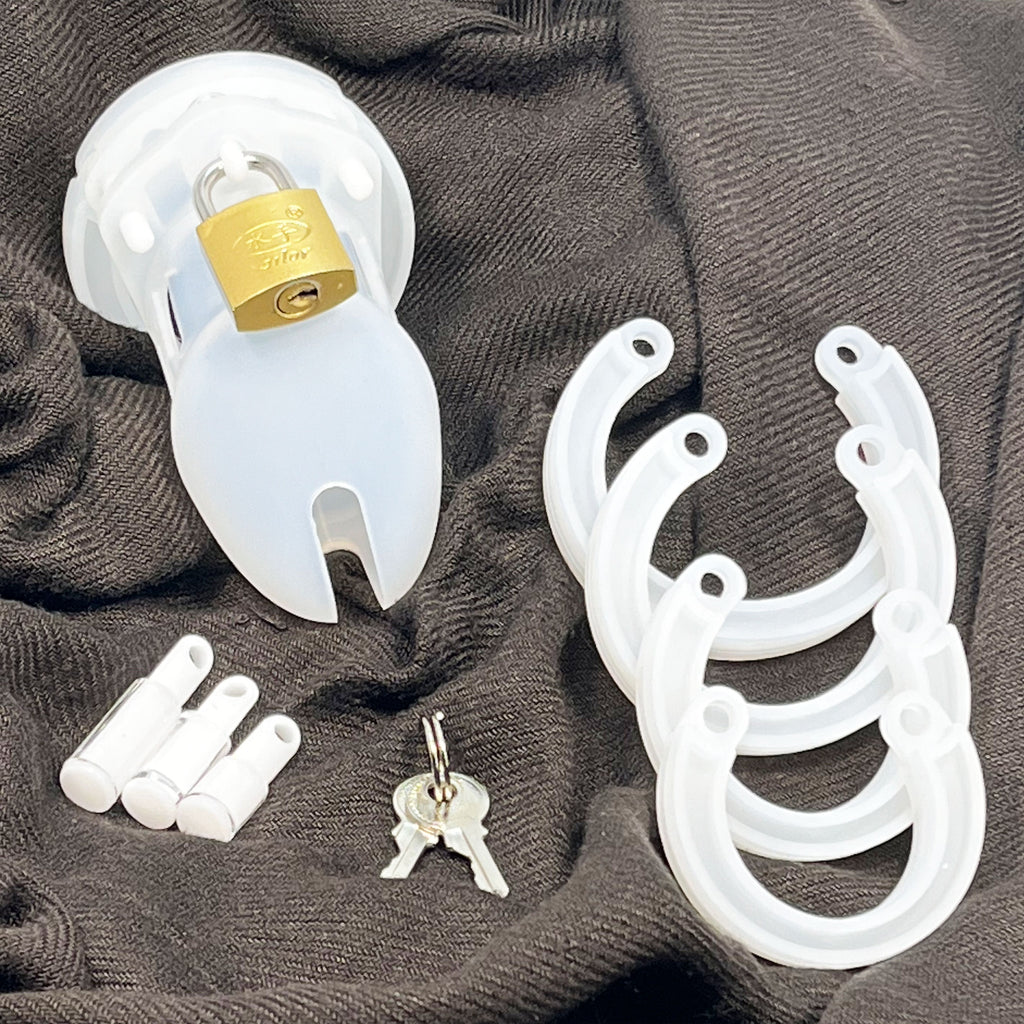 White Silicone Cock Cage by Fetish Pleasure Play