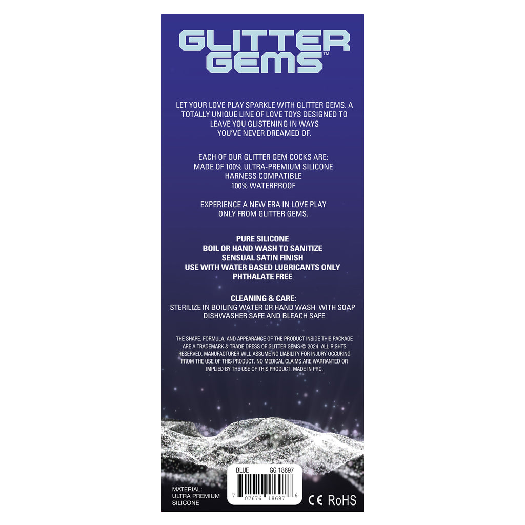 Blue Glitter Gems 7
