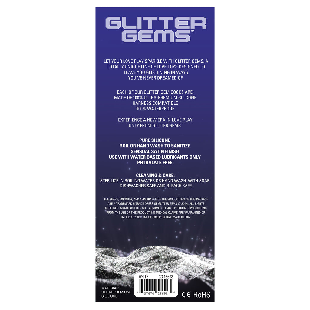 White Glitter Gems 7