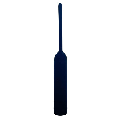 Vibrating Silicone Urethral Dilator by Fetish Pleasure Play in Black