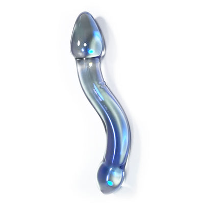 S-Curve Double-Ended Anal Probe by Glass Pleasure Play in Blue