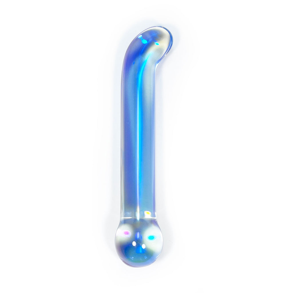 Bulb-Tipped Anal Probe by Glass Pleasure Play in Blue